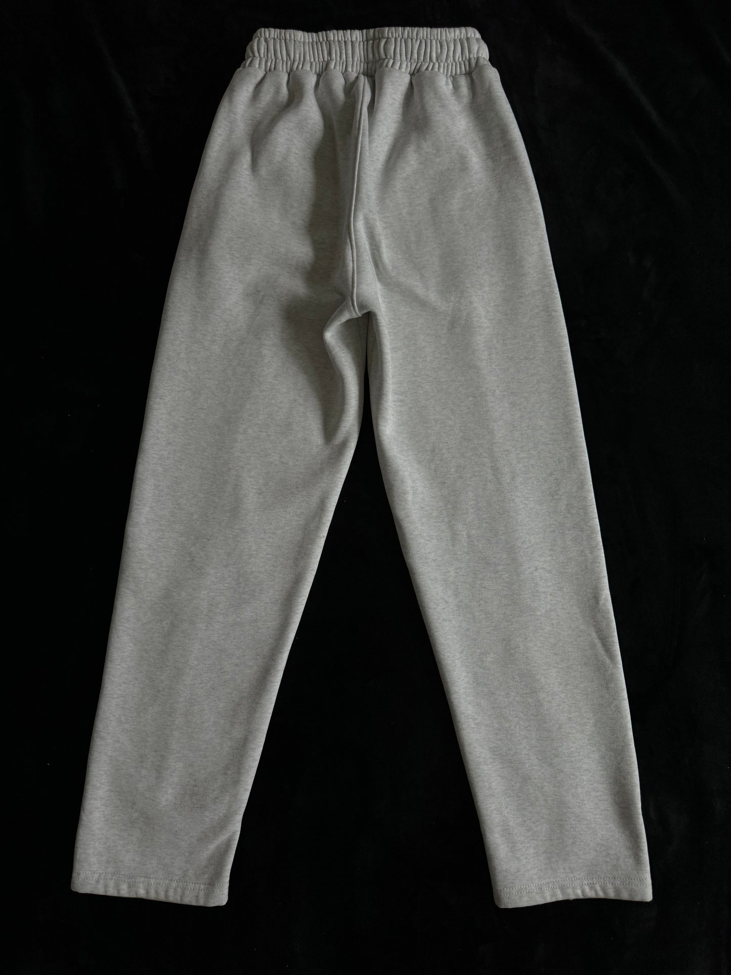 STRUCTURED WIDE-LEG SWEATPANTS - HEATHER GREY